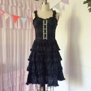 Emily temple cute green plaid dress